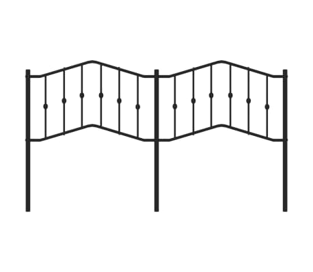 vidaXL Kovov&eacute; čelo postele čierne 160 cm