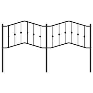 vidaXL Kovov&eacute; čelo postele čierne 160 cm
