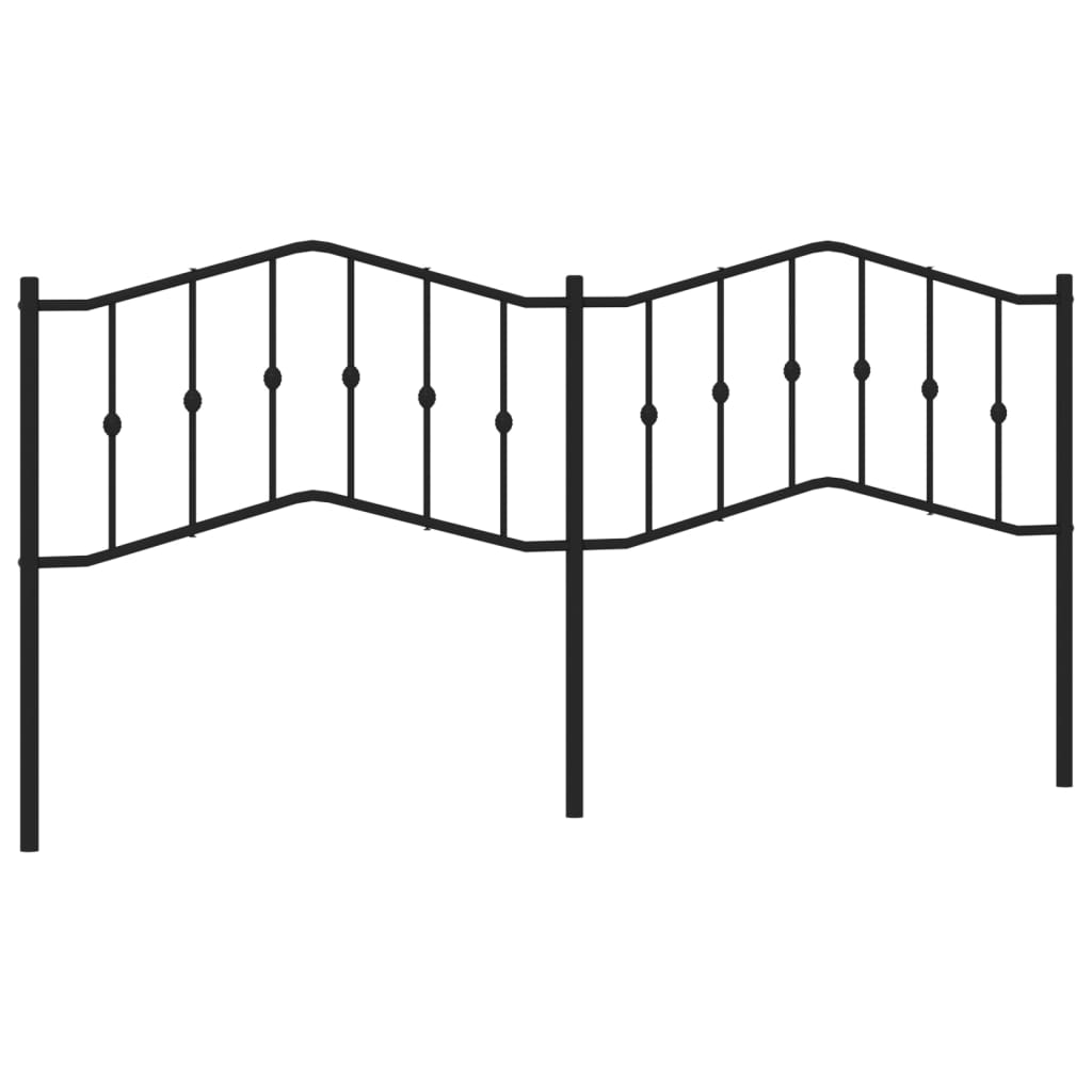 vidaXL Vervangend hoofdbord 200 cm metaal zwart, foto 3