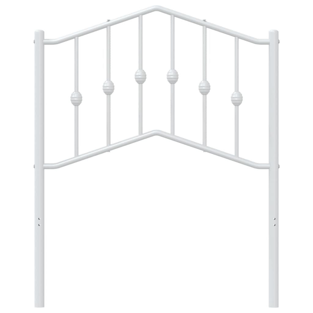 vidaXL Hoofdbord 75 cm metaal wit afbeelding