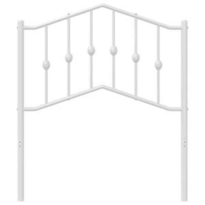 Kovové náhradní čelo postele bílé 80 cm - obrázek 3