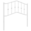 vidaXL metallist vahetatav voodipeats, valge, 90 cm