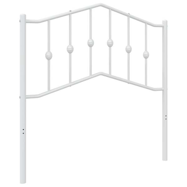 vidaXL metallist vahetatav voodipeats, valge, 90 cm