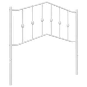 Kovové náhradní čelo postele bílé 90 cm - obrázek 2