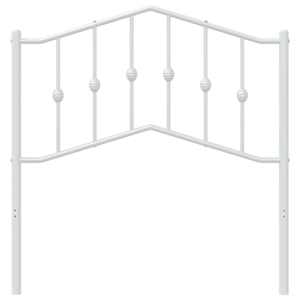 Kovové náhradní čelo postele bílé 90 cm - obrázek 3