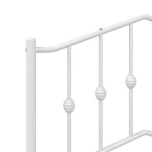 Kovové náhradní čelo postele bílé 90 cm - obrázek 5