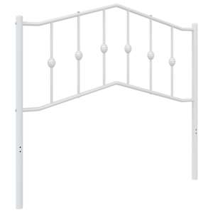 Kovové náhradní čelo postele bílé 100 cm - obrázek 2