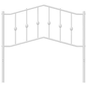 Kovové náhradní čelo postele bílé 100 cm - obrázek 4