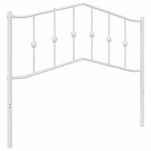 Kovové náhradní čelo postele bílé 107 cm - obrázek 2