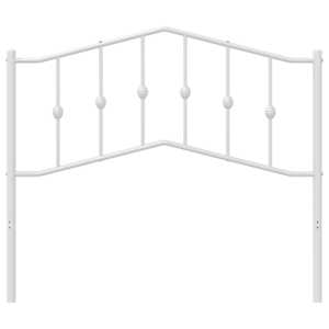 Kovové náhradní čelo postele bílé 107 cm - obrázek 3
