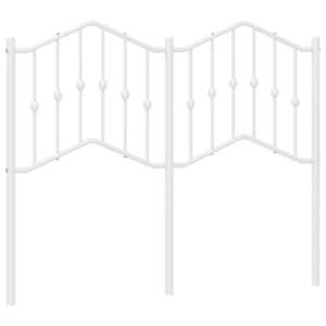 Kovové náhradní čelo postele bílé 120 cm - obrázek 2
