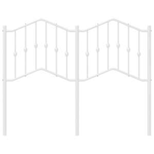 Kovové náhradní čelo postele bílé 120 cm - obrázek 3