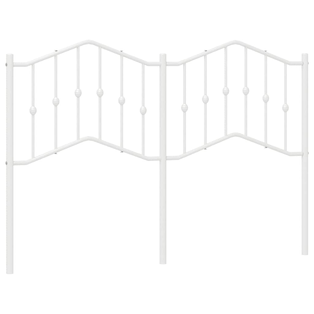 Thumbnail - vidaXL Kopfteil Metall Weiß 135 cm