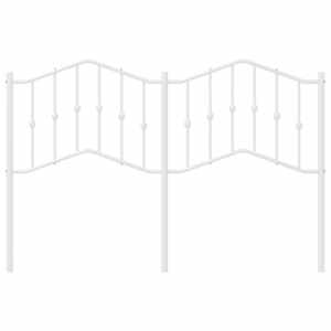 Kovové náhradní čelo postele bílé 140 cm - obrázek 3
