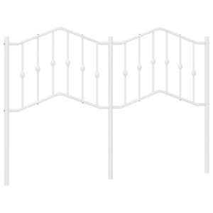 Kovové náhradní čelo postele bílé 150 cm - obrázek 2