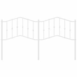 Kovové náhradní čelo postele bílé 160 cm - obrázek 3