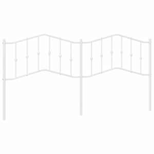 Kovové náhradní čelo postele bílé 200 cm - obrázek 2