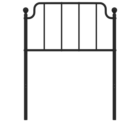 vidaXL Metal Headboard Black 80 cm