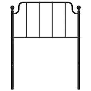 vidaXL Metal Headboard Black 80 cm