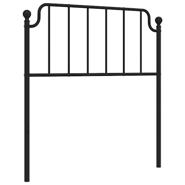 vidaXL metallist vahetatav voodipeats, must, 90 cm