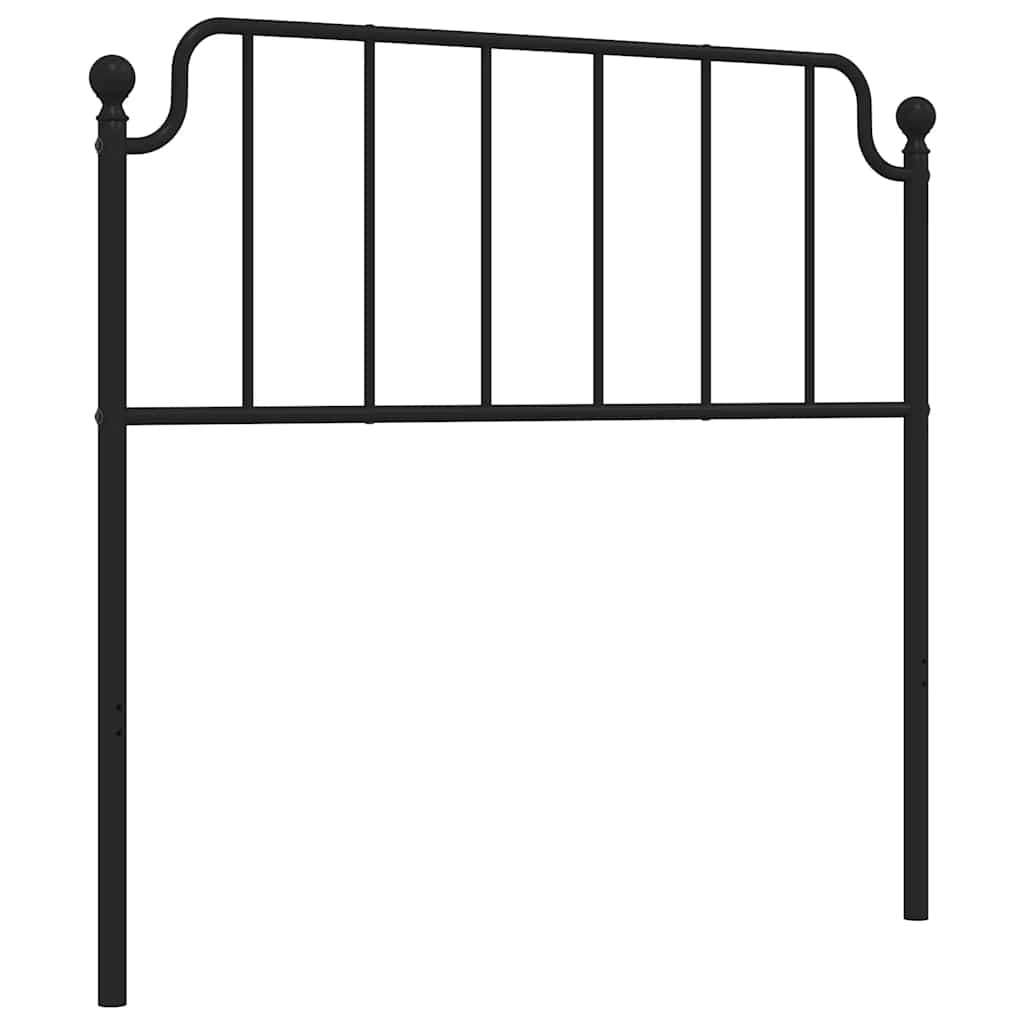 vidaXL Kovové náhradní čelo postele černé 100 cm