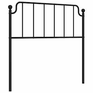 Kovové náhradní čelo postele černé 100 cm - obrázek 2