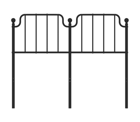 vidaXL metallist voodipeats, must, 120 cm