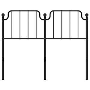 vidaXL metallist voodipeats, must, 120 cm