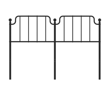 vidaXL Cabecero de metal negro 140 cm
