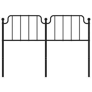 vidaXL Cabecero de metal negro 140 cm