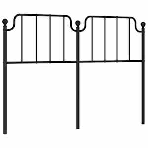 Kovové náhradní čelo postele černé 150 cm - obrázek 2