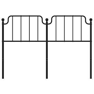 Kovové náhradní čelo postele černé 150 cm - obrázek 4