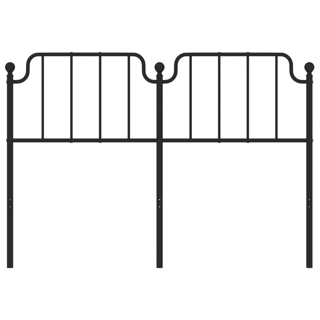 vidaXL Hoofdbord 160 cm metaal zwart afbeelding