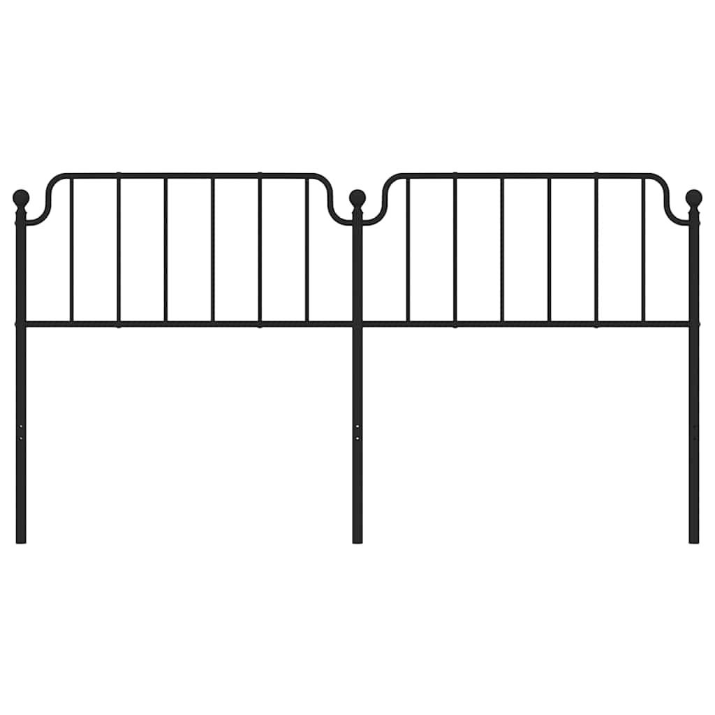 vidaXL Hoofdbord 180 cm metaal zwart afbeelding