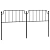 vidaXL metallist vahetatav voodipeats, must, 200 cm