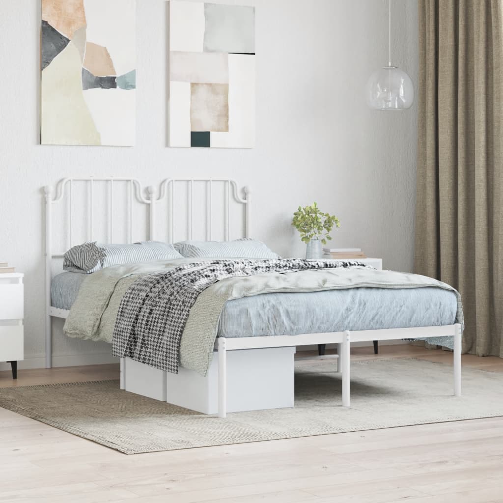 Metalni okvir za krevet s uzglavljem bijeli 120 x 190 cm Kreveti i dodaci za krevete Naručite namještaj na deko.hr