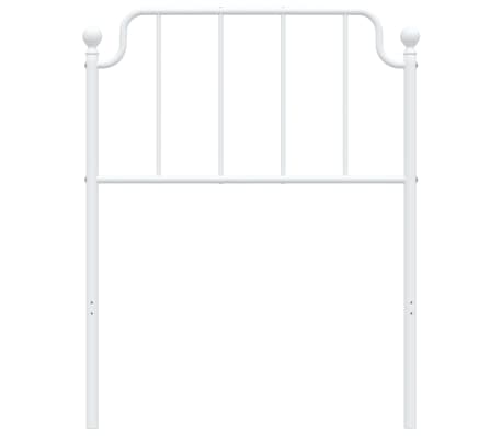 vidaXL Metallinen s&auml;ngynp&auml;&auml;ty valkoinen 75 cm