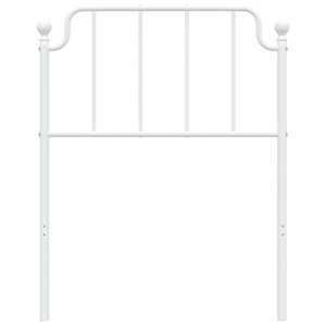 vidaXL Metallinen s&auml;ngynp&auml;&auml;ty valkoinen 75 cm