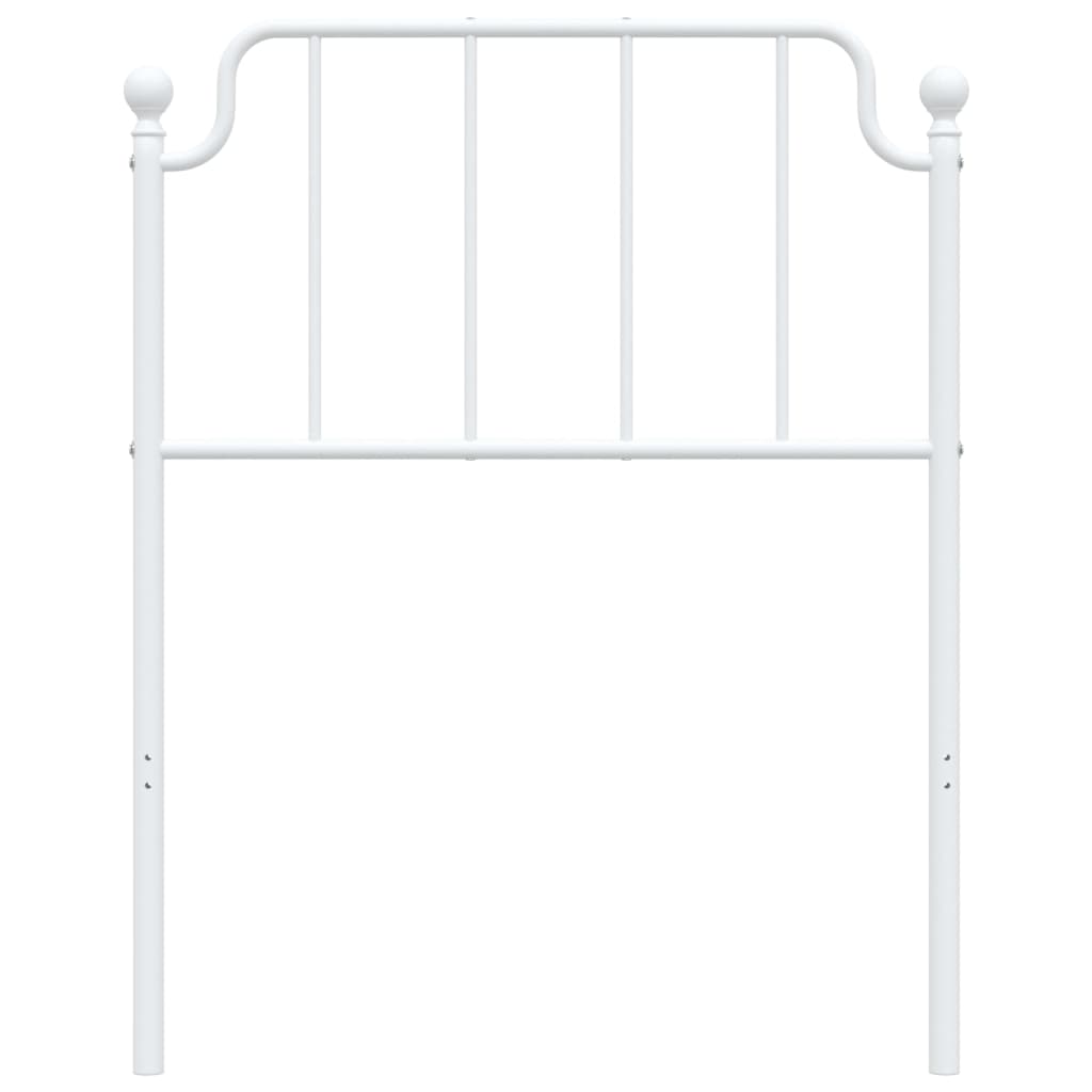 vidaXL Metal Headboard White 80 cm