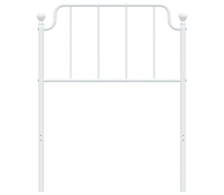 vidaXL Metal Headboard White 80 cm