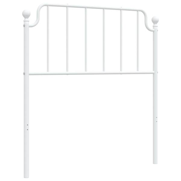 vidaXL metallist vahetatav voodipeats, valge, 90 cm