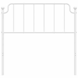 Kovové náhradní čelo postele bílé 100 cm - obrázek 4
