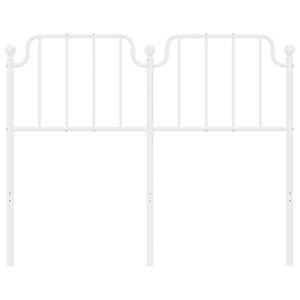 vidaXL Tăblie de pat metalică, alb, 120 cm
