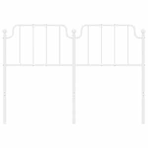 Kovové náhradní čelo postele bílé 135 cm - obrázek 4