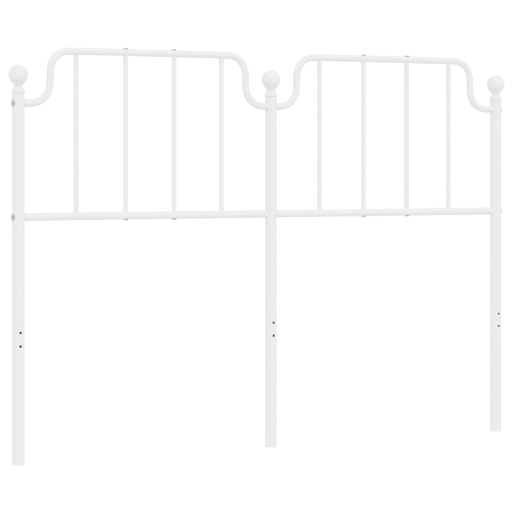 vidaXL Metal Headboard White 59.1"