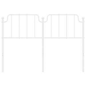 Kovové náhradní čelo postele bílé 150 cm - obrázek 4