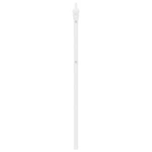 Kovové náhradní čelo postele bílé 150 cm - obrázek 5