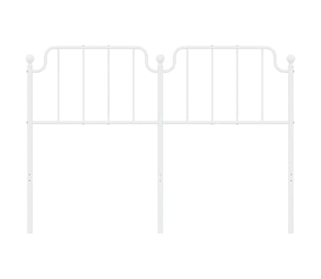 vidaXL Tăblie de pat metalică, alb, 160 cm