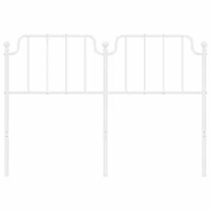 vidaXL Tăblie de pat metalică, alb, 160 cm