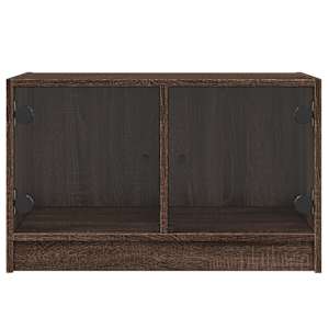 TV skříňka se skleněnými dvířky hnědý dub 68x37x42 cm - obrázek 6